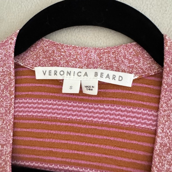 VERONICA BEARD Toyama multicolor cropped short sleeve cardigan - Picture 2 of 3